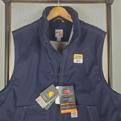 CARHARTT Sz XLT NEW Flame Res FR Thinsulate Rain Defender Mens Vest $225 XL Tall - Picture 18 of 22
