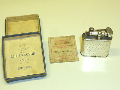 DUNHILL ''UNIQUE'' LIFTARM LIGHTER - SILVER PLATED - PAT. 143752 - 1927 - FRANCE