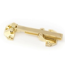 OHIY Heavy Duty Door Security Guard Lock, Swing Bar Flip Lock, Bright Brass