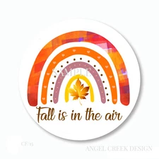 Autumn Rainbow Fall is in the Air Favors Scrapbook Stickers Envelope Seals