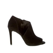 MICHAEL KORS scarpe donna Tronchetto open toe Elodie Bootie camoscio nero zip