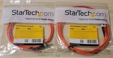 2 x StarTech 2m Fiber Optic Cable Multimode Duplex 62.5/125 - LSZH Fibstst2