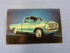 Blue NOS 1971 Ford Pickup Post Card postcard 71 " Works Like  Rides Like a Car "