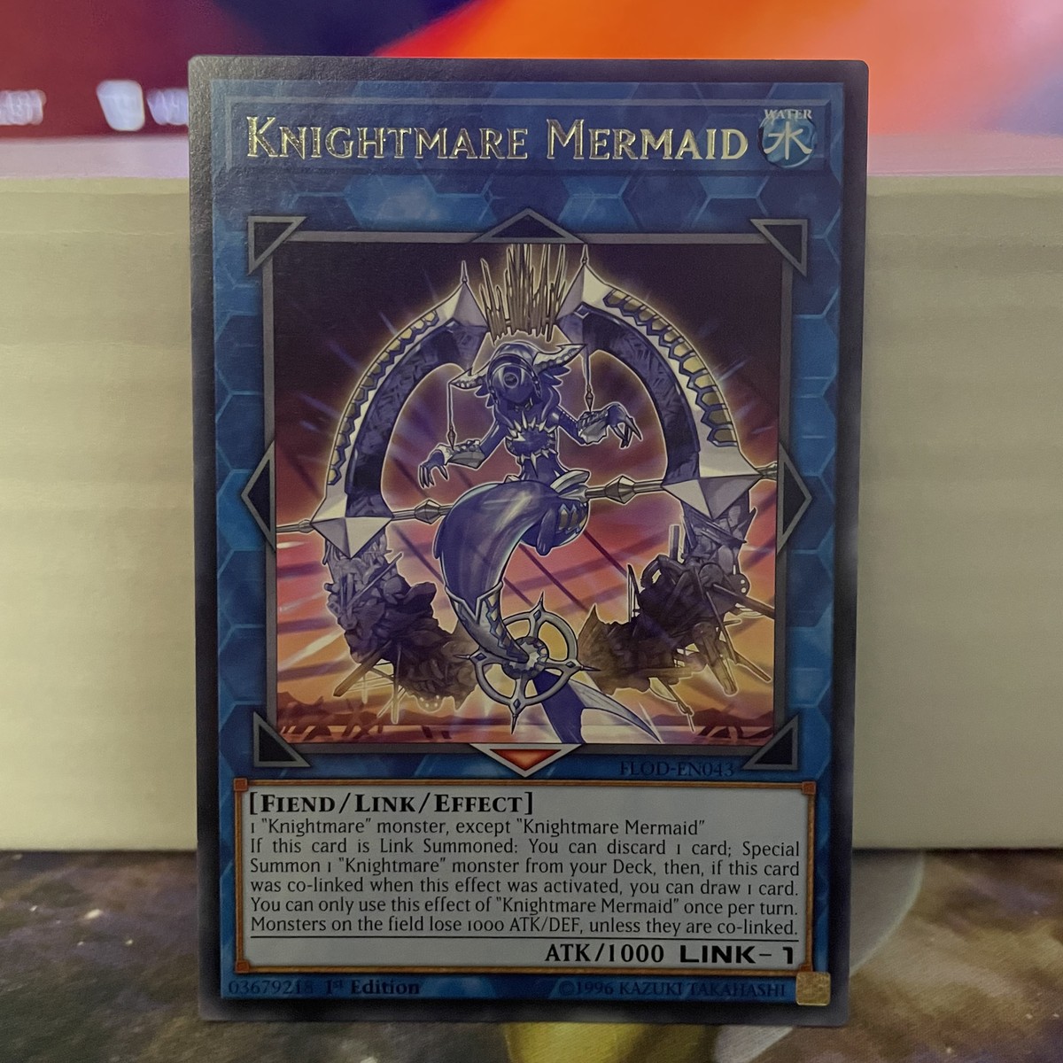 1ST EDITION KNIGHTMARE MERMAID 1996 FLOD-EN043 YUGIOH CARD (LP/MP) 1ST EDITION KNIGHTMARE MERMAID 1996 FLOD-EN043 YUGIOH CARD (LP/MP)