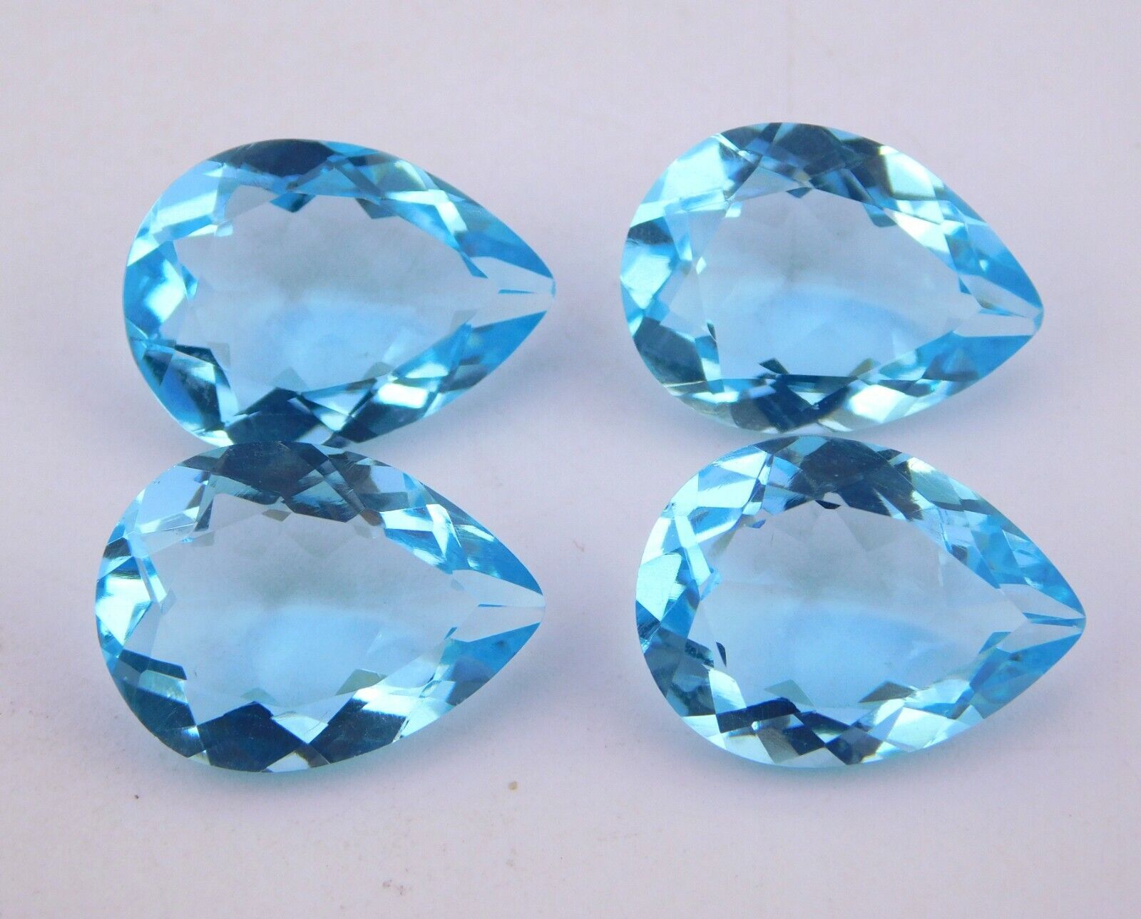 13x18 MM Lab Created Blue Topaz Pear Cut Lot Loose Gemstone For Jewelry