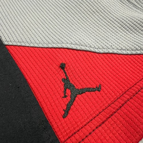 Air Jordan Shorts Adult Small Black Red NIKE Basketball Pockets Poly Bulls Baggy - Picture 15 of 15