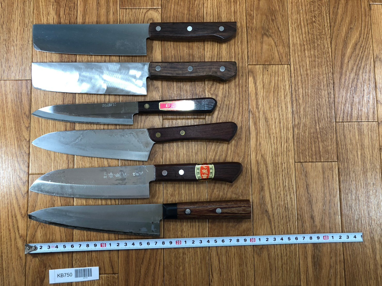 Damaged Lot of Japanese Chef's Kitchen Knives hocho set from Japan