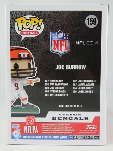 Football Funko Pop - Joe Burrow - Cincinnati Bengals - No. 159 - Free Protector | eBay