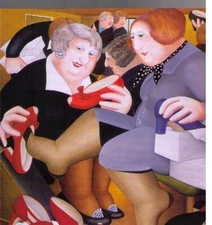 BERYL COOK ~ "SHOE SHOP" ~  MOUNTED PRINT  - A 