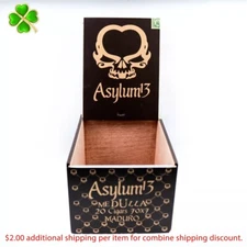 Asylum 13 Medulla 70 x 7 Maduro Empty Wood Cigar Box 7.5" x 6" x 4.75"