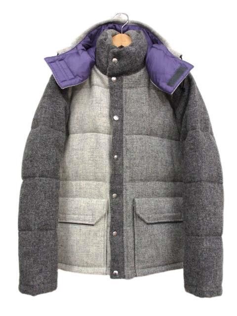 THE NORTH FACE PURPLE LABEL x Harris Tweed Gray Down Jacket Wool 