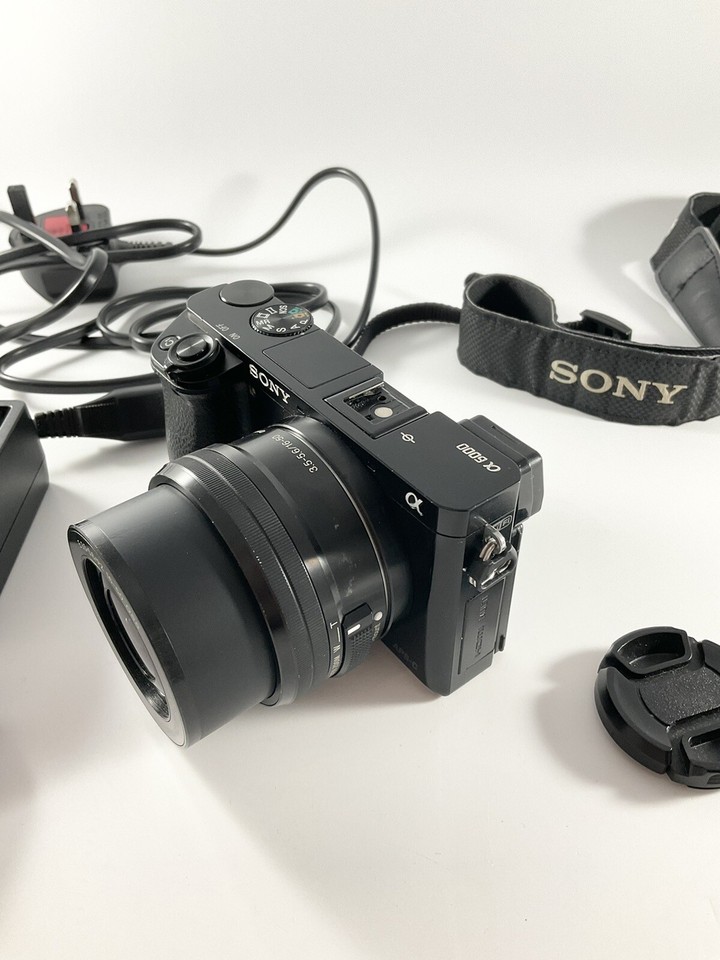 Sony Alpha A6000 24.3MP Digital Camera Black 5K Shots Lens