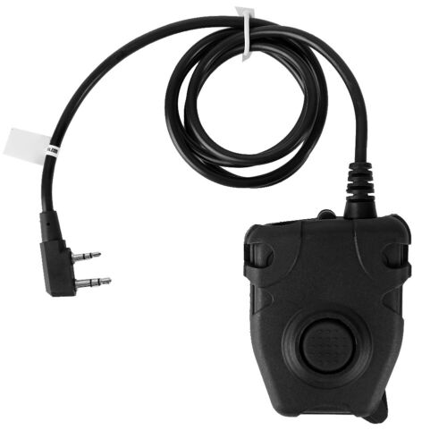 K Head Military Waterproof PTT Adapter Walkie Talkie Mic Headset Headphone FD5 - Afbeelding 1 van 12