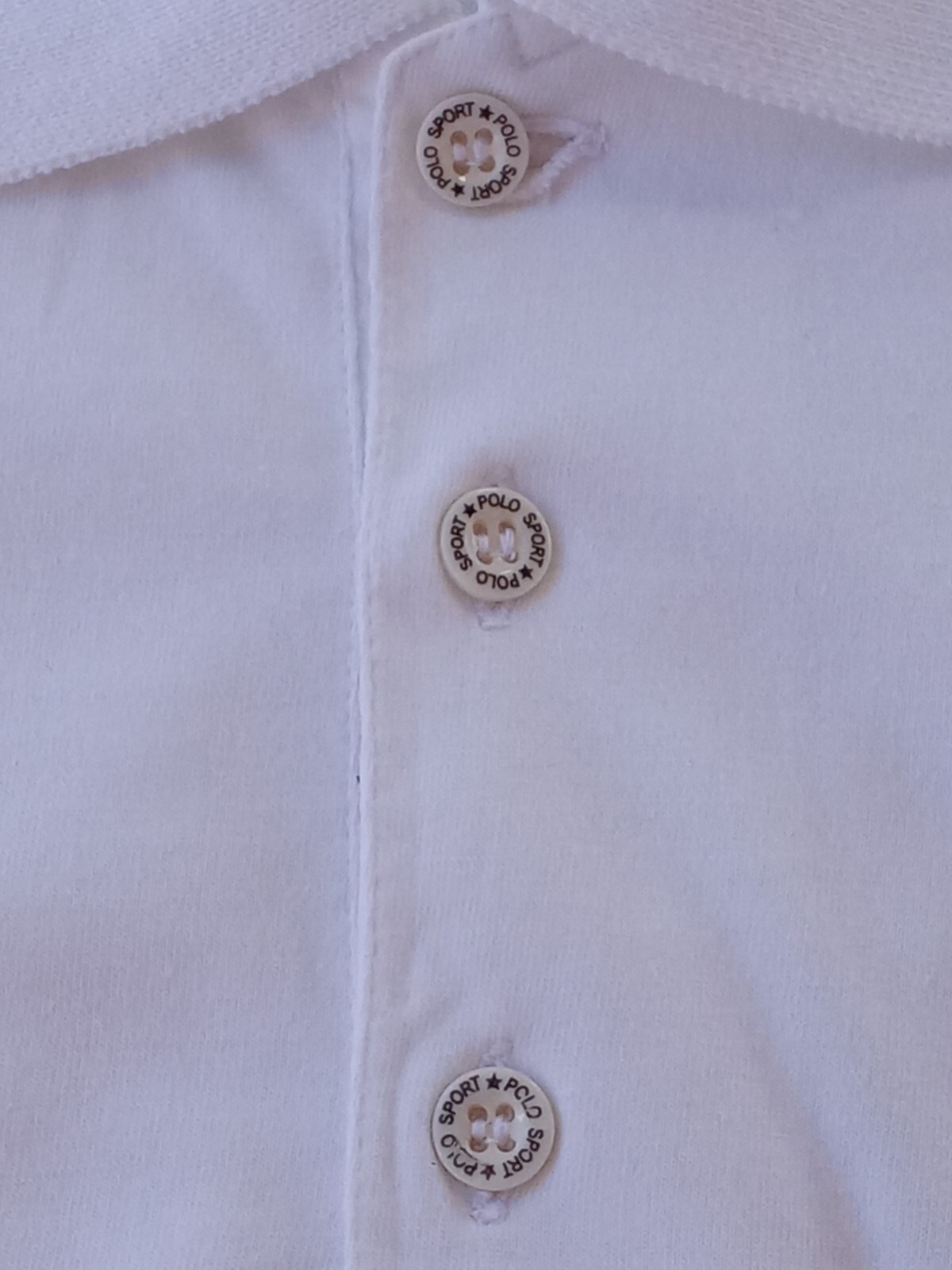Rare POLO SPORT RALPH LAUREN Black Label Men White Polo Short Sleeve Blue Pony image 4