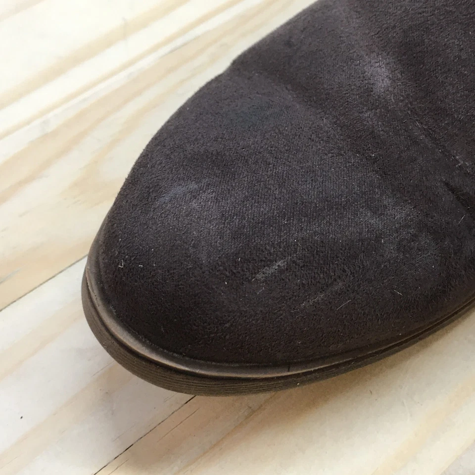 Sugar Boots Womens 9 M Tweak Low Heels Ankle Booties Brown Fabric Side Zipper - Image 4 of 4