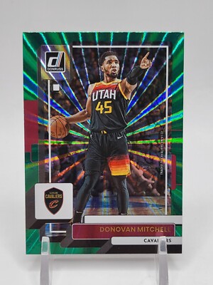 2022-23 Panini Donruss Donovan Mitchell Green Laser   111 Utah jazz / Cavaliers