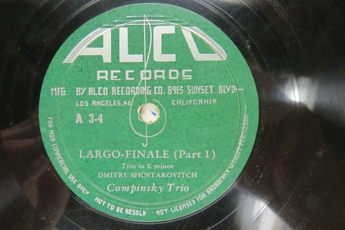 Shostakovich Trio In E Minor - ALCO SET A-3 - Compinsky Trio - 3 x 78 RPM - Picture 7 of 12