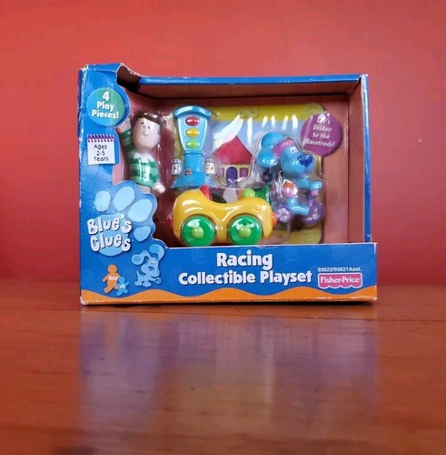 Blues Clues Racing Sammlerstück Spielset Steve Auto Vintage Fisher Price Nick Jr