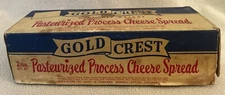 Vintage US WWII GOLD CREST Pasteurized Process Cheese Spread EMPTY BOX Swift &Co