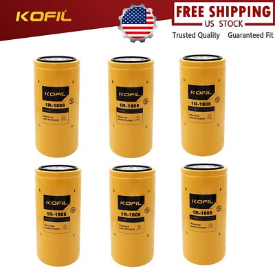 6pcs, New Oil Filter Replace 1R-1808, 275-2604 ,P551808