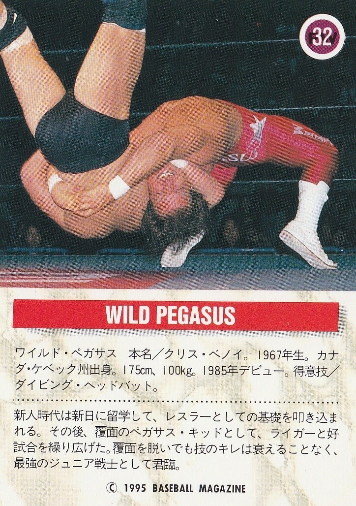 1995 BBM プロレスカード ワイルドペガサス クリス・ベノワ