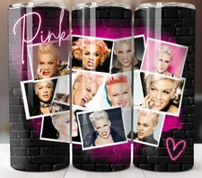 Pink Singer 20oz Insulated Tumbler Stainless Steel Cup Mug Lid Straw