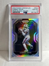 2020 Panini Chronicles Prizm Black BILL Gabriel Davis Silver Prizm Rookie PSA 10