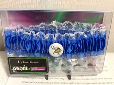 WEDDING OR PROM GARTER.New plastic casing ROYAL BLUE GARTER w/Viking Charm