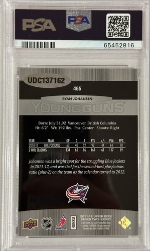 2015 BUYBACKS Ryan Johansen PSA 9 AUTO #16/24 RC YOUNG GUNS ROOKIE DNA 2011 - Picture 2 of 3