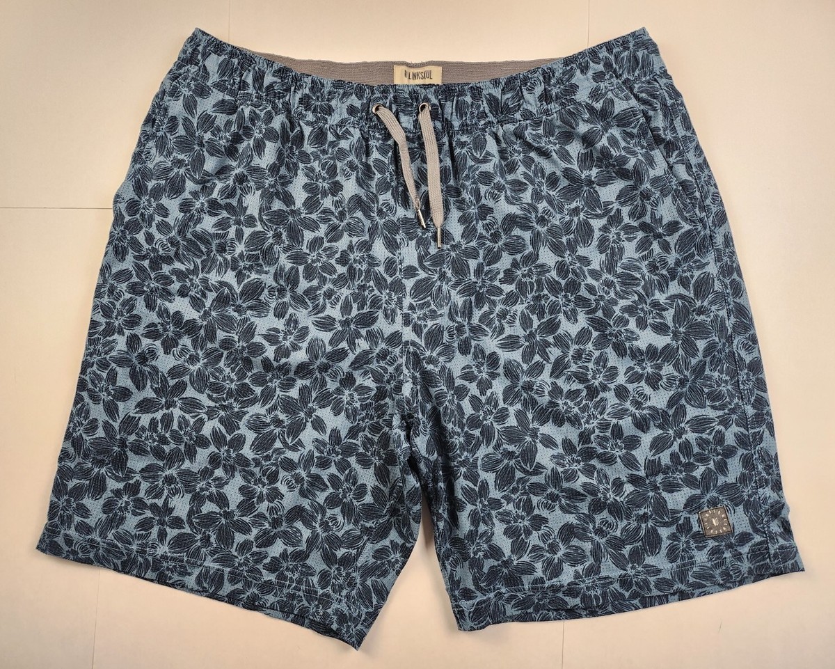Link Soul AC Saturday Florita Stargazer Lined Blue Volley Shorts