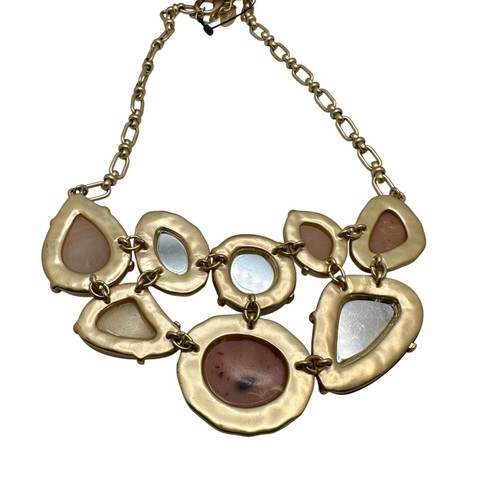Collana Chico's dichiarazione gioielli 22" regolabile nuova con etichetta tono oro pietre rosa - Foto 5 di 11