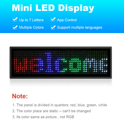 Display LED Programmabile Da Auto Con APP &ndash; Messaggi Scorrevoli Colorati