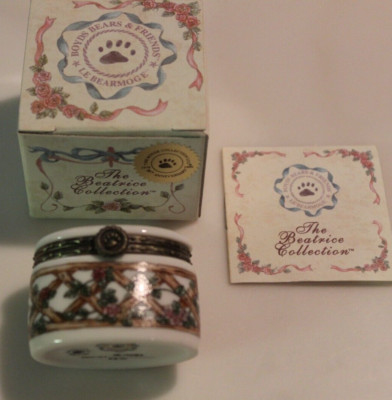 Boyds Bears Beatrice Collection Porcelain Hinged Box ''True Love'' 1E/1282 NIB