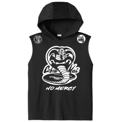 Felpa con cappuccio pullover senza maniche adulto Cobra Kai Never Dies No Mercy Posicharge Dri-Fit - Foto 4 di 15