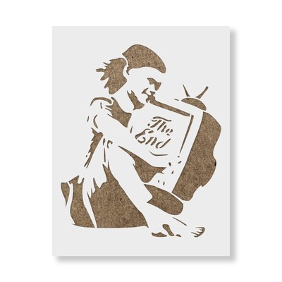 The End Banksy Schablone - Basteln Airbrush Malerei Wand Mylar wiederverwendbar