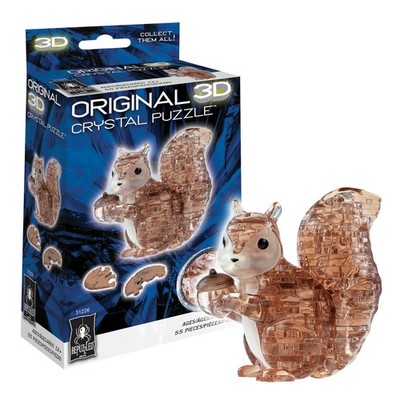 BePuzzled | Squirrel Original 3D Crystal Puzzle, Ages 12 One Size, 