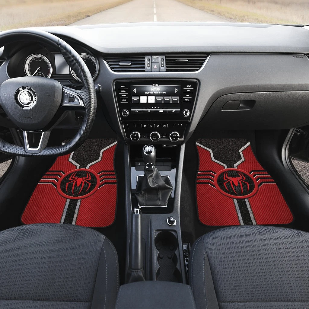 Spider Man Logo Car Floor Mats Custom For Fans
