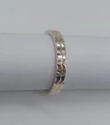 Sterling Silver Ring Patterned Band 925 UK Size P Vintage