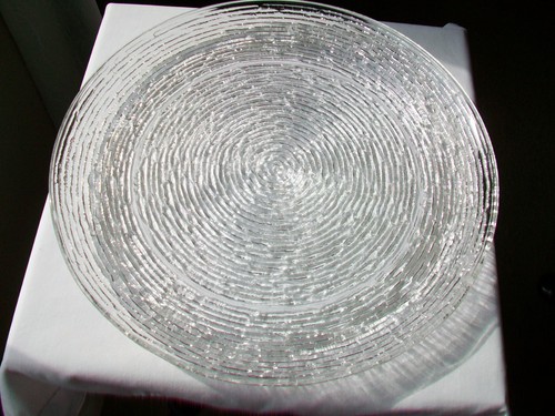 VINTAGE ANCHOR HOCKING SORENO LARGE PLATTER CLEAR 14" - Picture 4 of 9