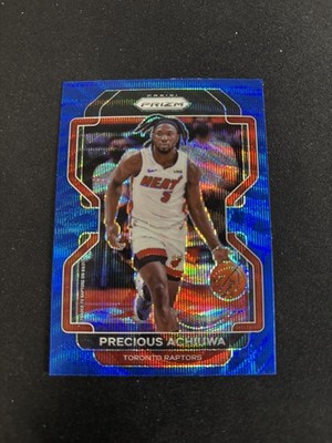 2021-22 Panini Prizm Blue Wave Precious Achiuwa #39 Toronto Raptors