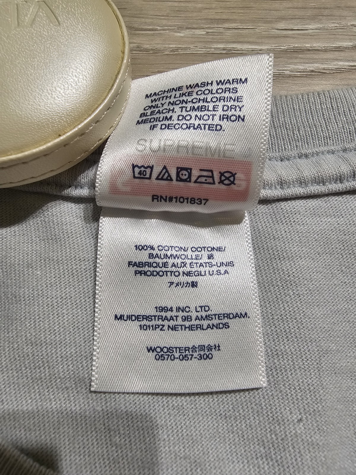 Authentic Supreme T Shirt Patchwork Tee Grey Size… - image 5