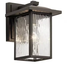 Kichler Capanna 10.25 in. 1-Light Olde Bronze Outdoor Hardwired Wall Lantern
