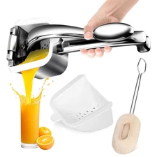 Manual Citrus Juicer Press - Heavy Duty Stainless Steel Lemon/Orange Squeezer...