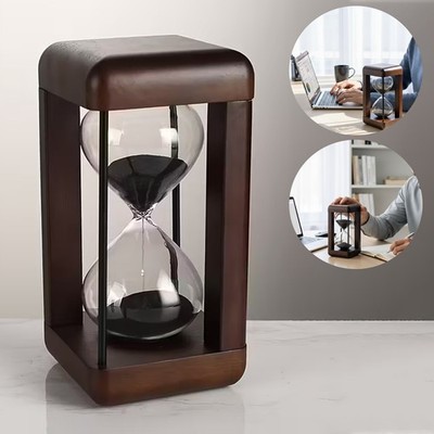 60 Minuten Sand Timer Sanduhr Holz, 60 Minuten Dauer Timer Weihnachtsgeschenk