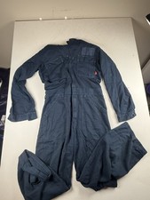US Navy Coveralls Mens 38R Blue FR Flame Resistant Utility Work Suit