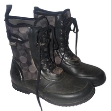 Bogs Sidney Rain Boots Women 6 Neo Tech Lace Up Neoprene Casual