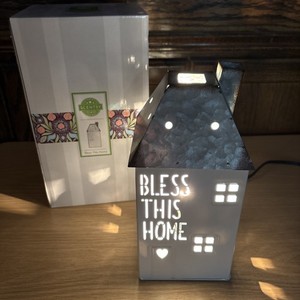Scentsy BLESS THIS HOME Wax Warmer Rustic Primitive Decor 10" Tall in box