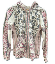 Lucky Brand Hoodie Cream Floral S