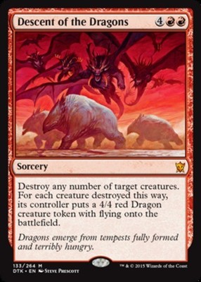 MTG Descent of the Dragons, Dragons of Tarkir, Damaged, English