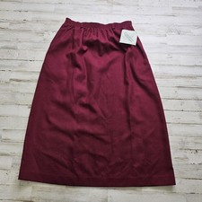 Vintage Orvis Skirt Womens Size 12 NEW w/ Tags Red Polyester Made in USA